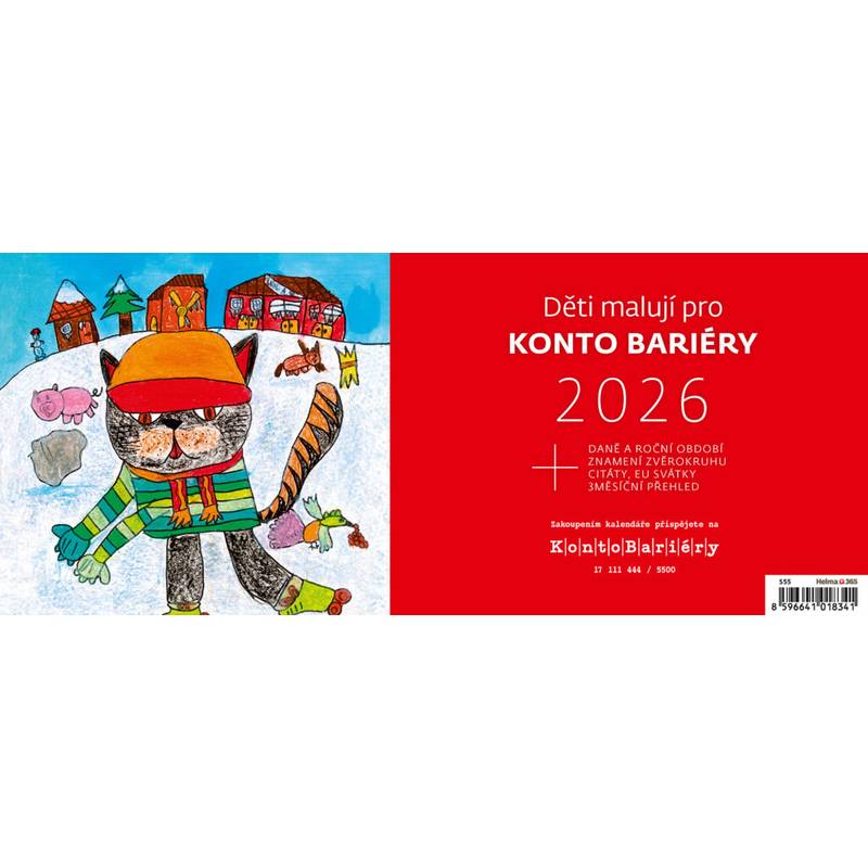 Kalendář Děti malují pro Konto Bariéry, 2026 Kalendář Děti malují pro Konto Bariéry, 2026