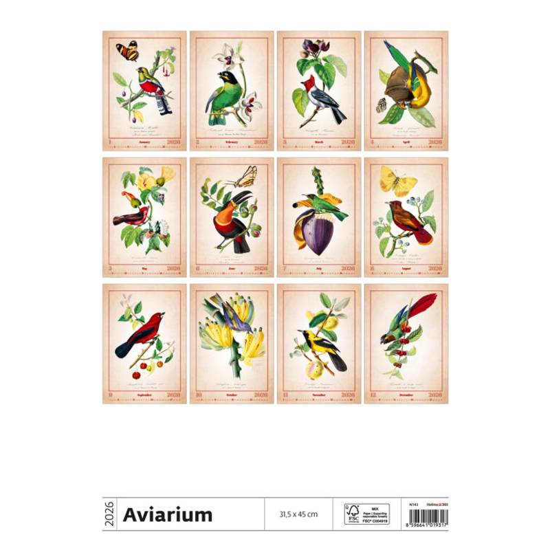 Kalendář Aviarium, 2026 Kalendář Aviarium, 2026