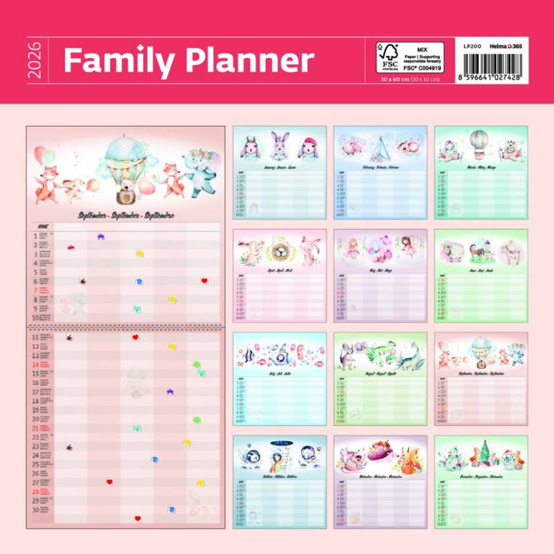 Kalendář Family Planner, 2026 Kalendář Family Planner, 2026