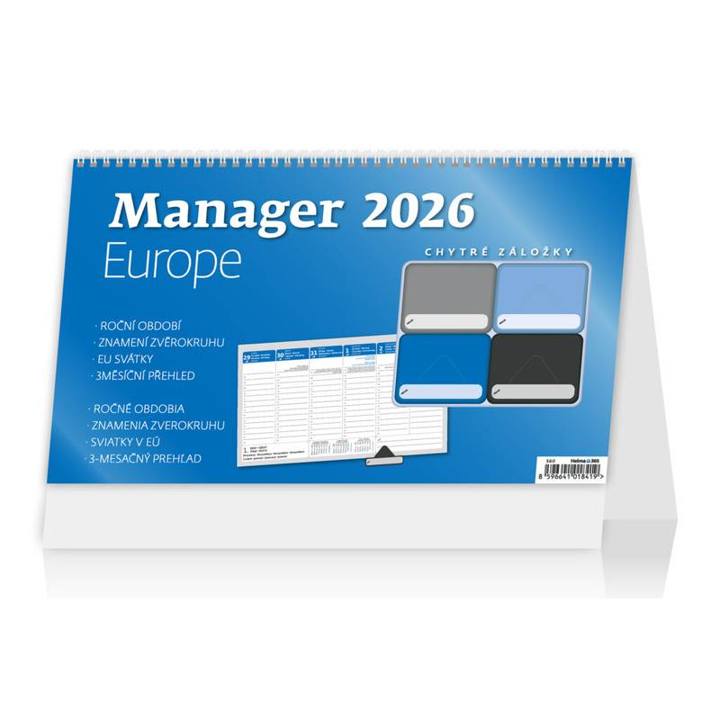 Plánovací kalendár Manager Europe, 2026 Plánovací kalendár Manager Europe, 2026