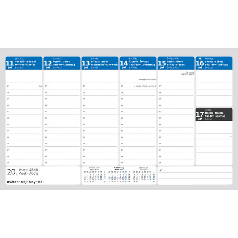 Plánovací kalendár Manager Europe, 2026 Plánovací kalendár Manager Europe, 2026