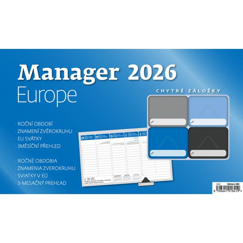 Plánovací kalendár Manager Europe, 2026 Plánovací kalendár Manager Europe, 2026