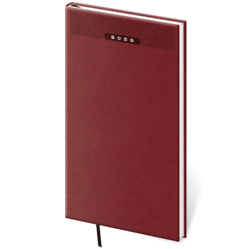Vreckový diár Print Classic angl. červený, 2026 Vreckový diár Print Classic angl. červený, 2026