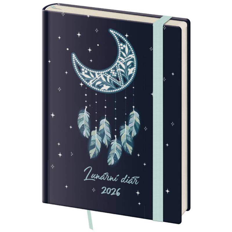 Týždenný diár B6 Lunárny Dream s gumičkou, 2026 Týždenný diár B6 Lunárny Dream s gumičkou, 2026