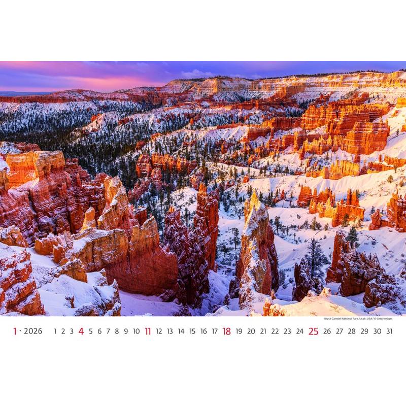 Kalendár National Parks, 2026 Kalendár National Parks, 2026