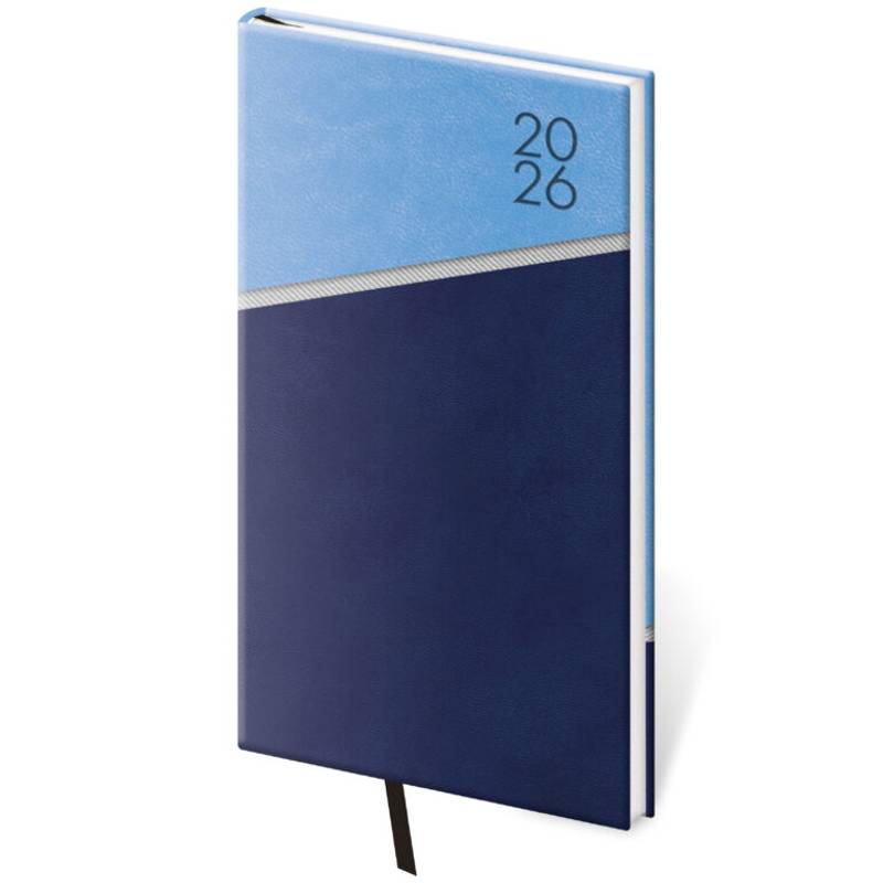 Kapesní diář Line modrý, 2026 Kapesní diář Line modrý, 2026
