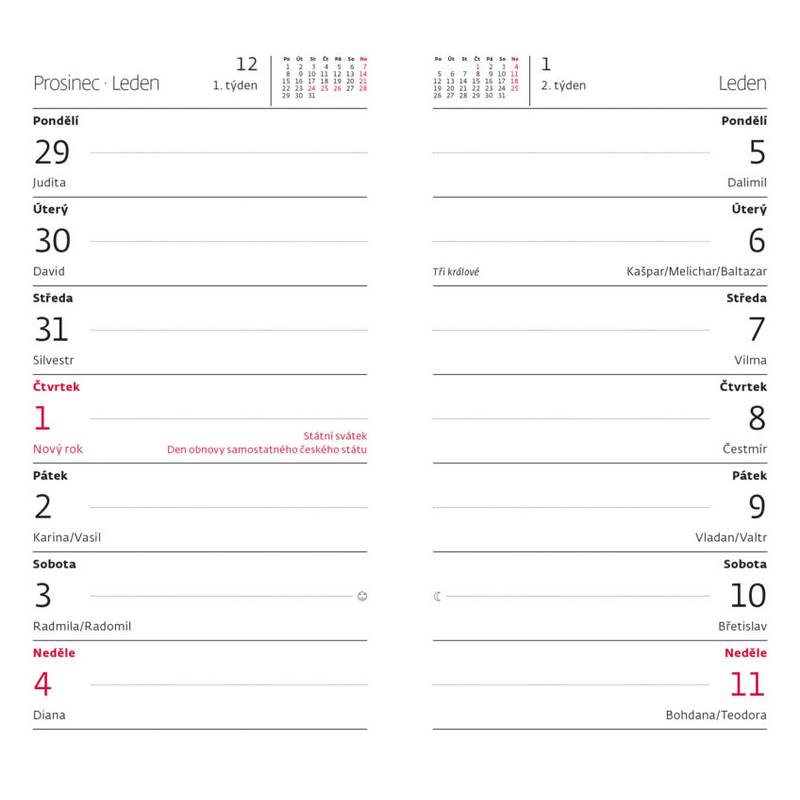 Čtrnáctidenní diář Napoli design 5, 2026 Čtrnáctidenní diář Napoli design 5, 2026