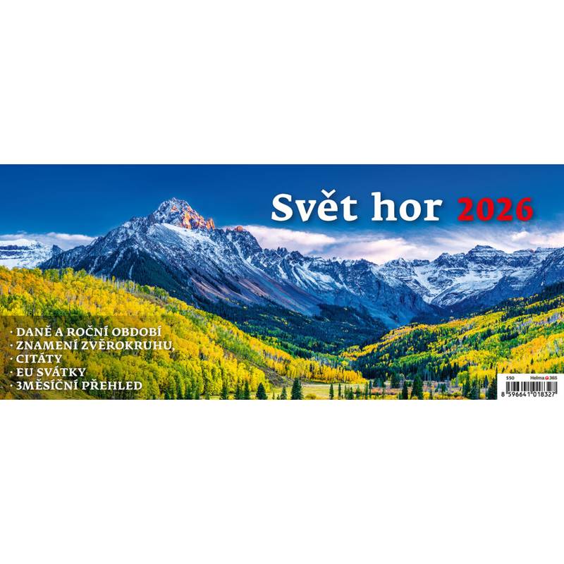Plánovací kalendář Svět hor, 2026 Plánovací kalendář Svět hor, 2026
