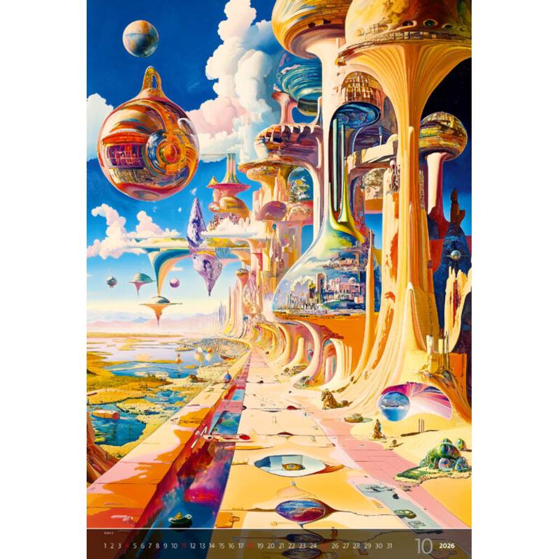 Kalendár Surreal New Worlds, 2026 Kalendár Surreal New Worlds, 2026