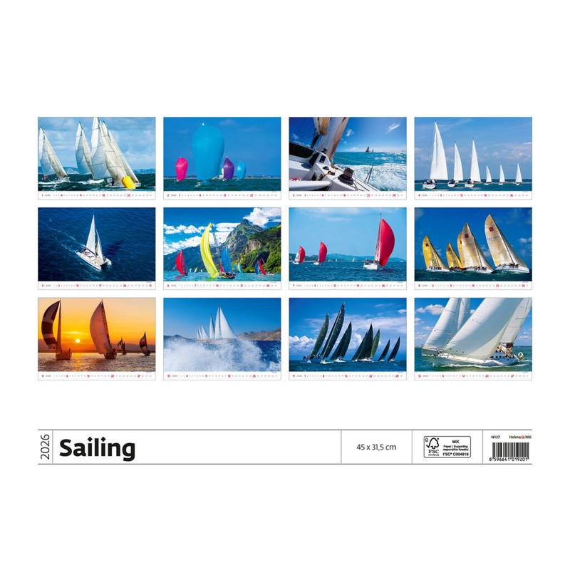 Kalendář Sailing, 2026 Kalendář Sailing, 2026