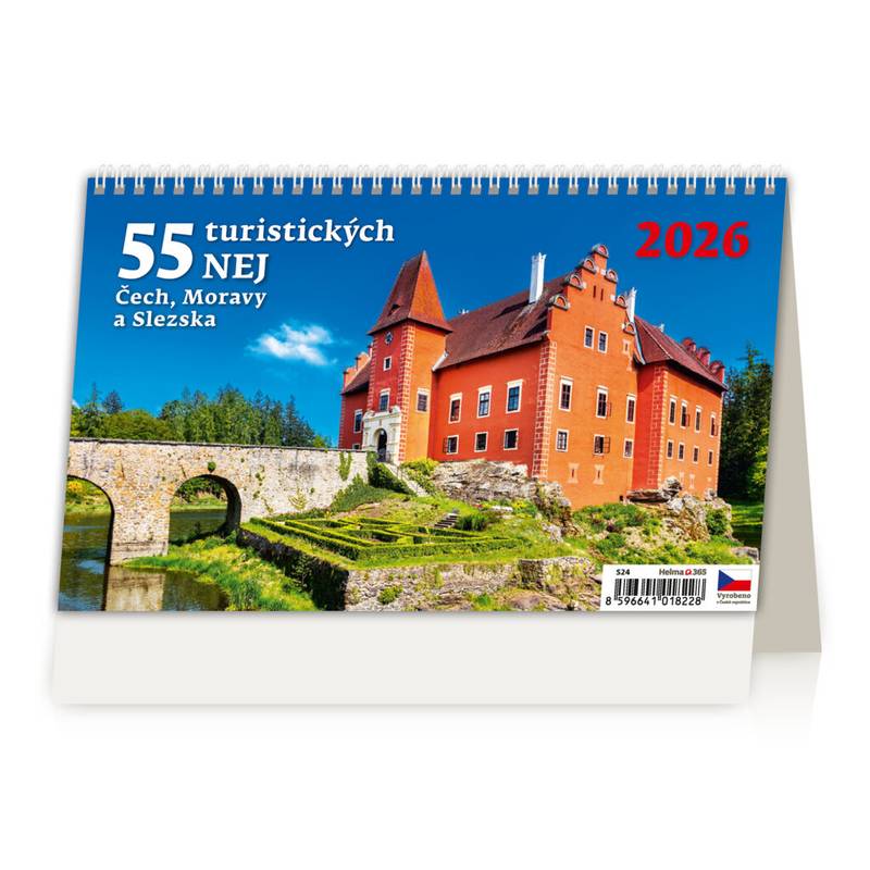 Kalendář 55 turistických nej Čech, Moravy a Slezska, 2026 Kalendář 55 turistických nej Čech, Moravy a Slezska, 2026