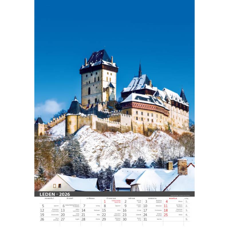 Kalendář Naše hrady a zámky, 2026 Kalendář Naše hrady a zámky, 2026