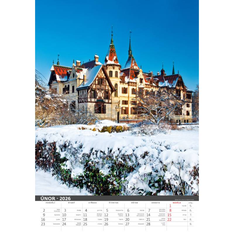 Kalendář Naše hrady a zámky, 2026 Kalendář Naše hrady a zámky, 2026