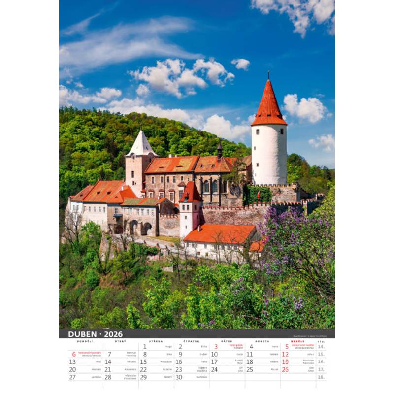 Kalendář Naše hrady a zámky, 2026 Kalendář Naše hrady a zámky, 2026