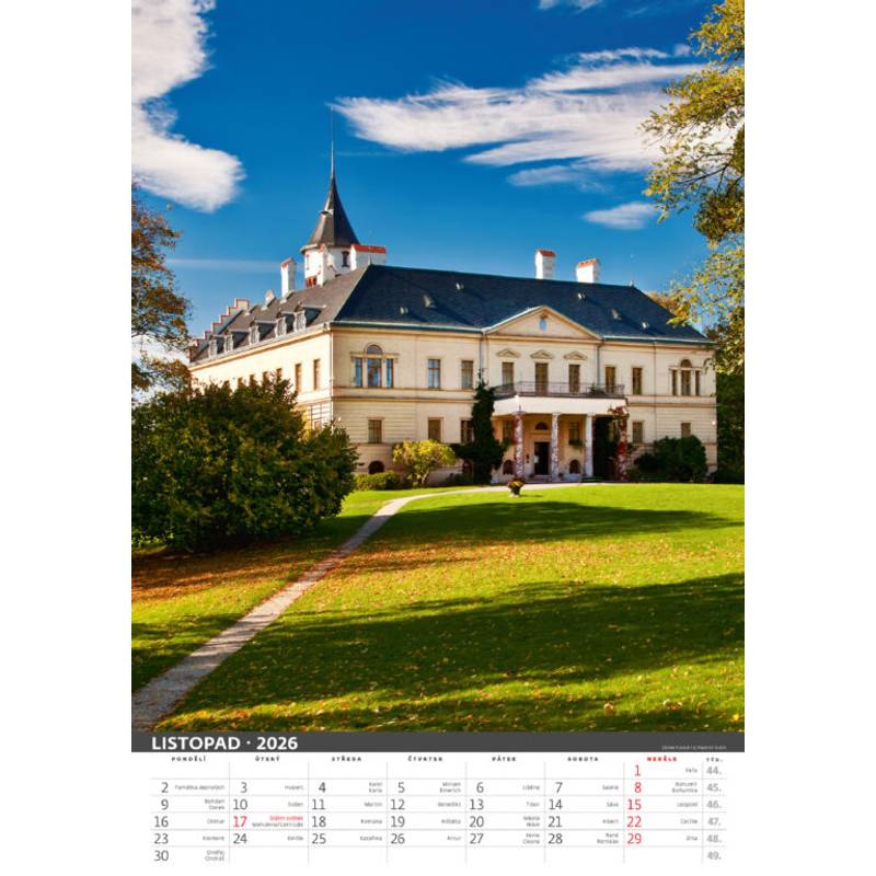 Kalendář Naše hrady a zámky, 2026 Kalendář Naše hrady a zámky, 2026