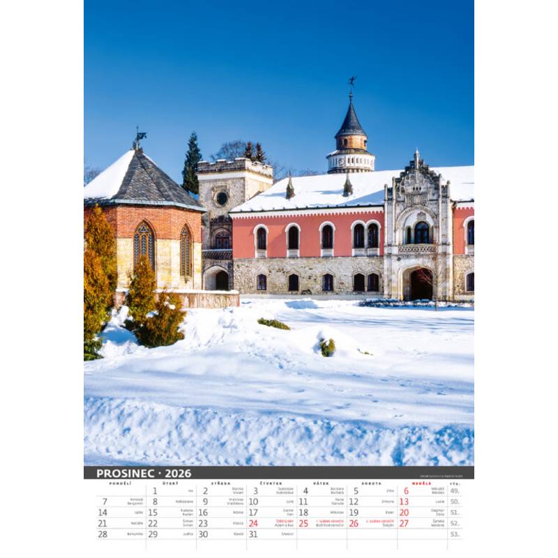 Kalendář Naše hrady a zámky, 2026 Kalendář Naše hrady a zámky, 2026