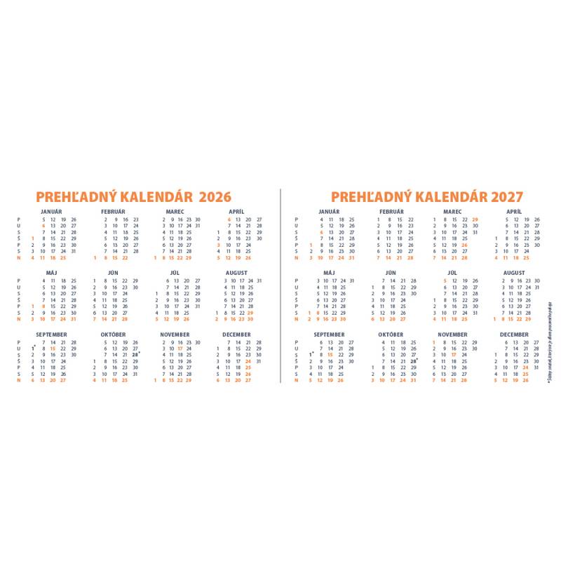 Stolový kalendár Pracovný veľký 2026 Stolový kalendár Pracovný veľký 2026