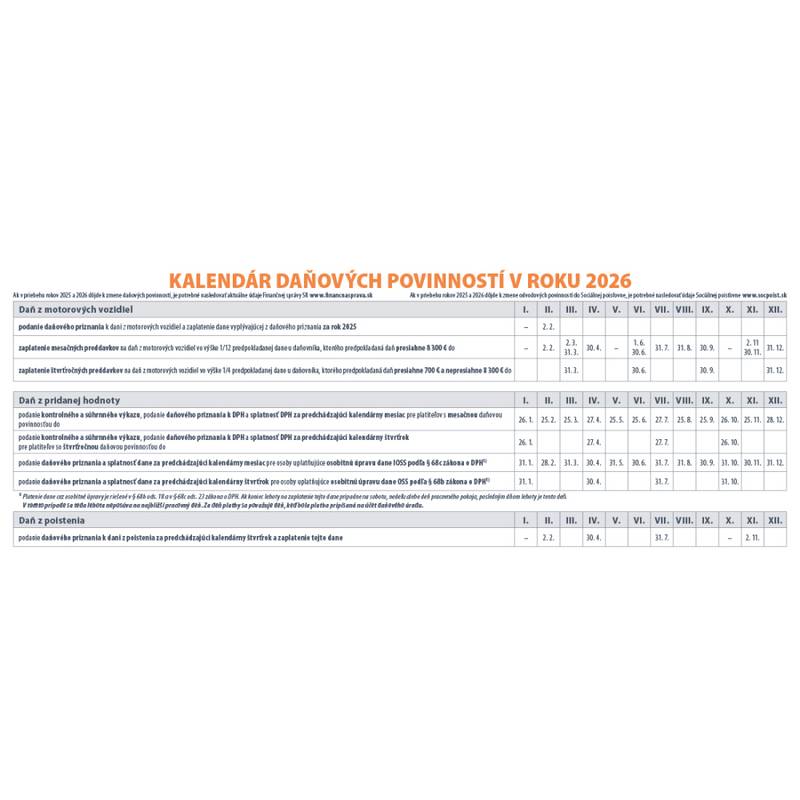 Stolový kalendár Pracovný veľký 2026 Stolový kalendár Pracovný veľký 2026