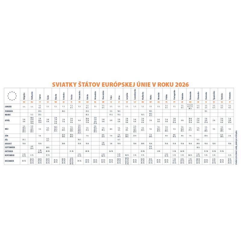 Stolový kalendár Pracovný veľký 2026 Stolový kalendár Pracovný veľký 2026