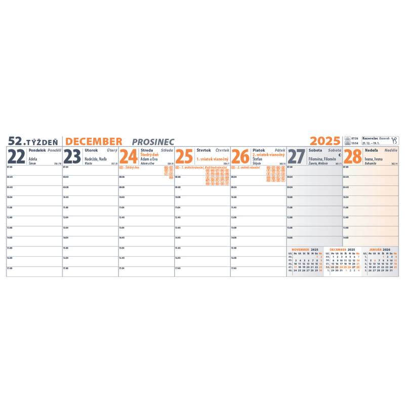 Stolový kalendár Pracovný veľký 2026 Stolový kalendár Pracovný veľký 2026
