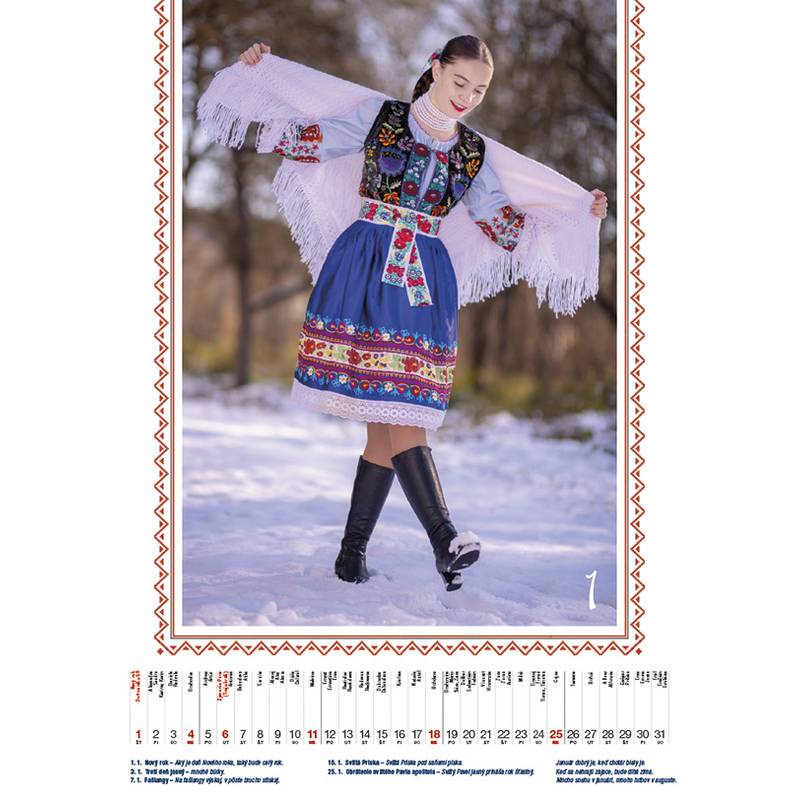 Nástenný kalendár SLOVENSKÝ FOLKLÓR 2026 Nástenný kalendár SLOVENSKÝ FOLKLÓR 2026
