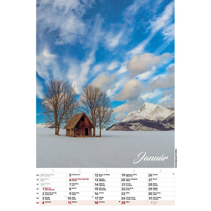 Nástenný kalendár SLOVENSKO 2026 Nástenný kalendár SLOVENSKO 2026