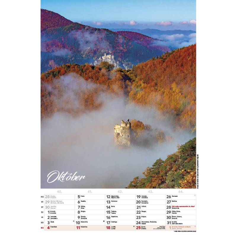 Nástenný kalendár SLOVENSKO 2026 Nástenný kalendár SLOVENSKO 2026