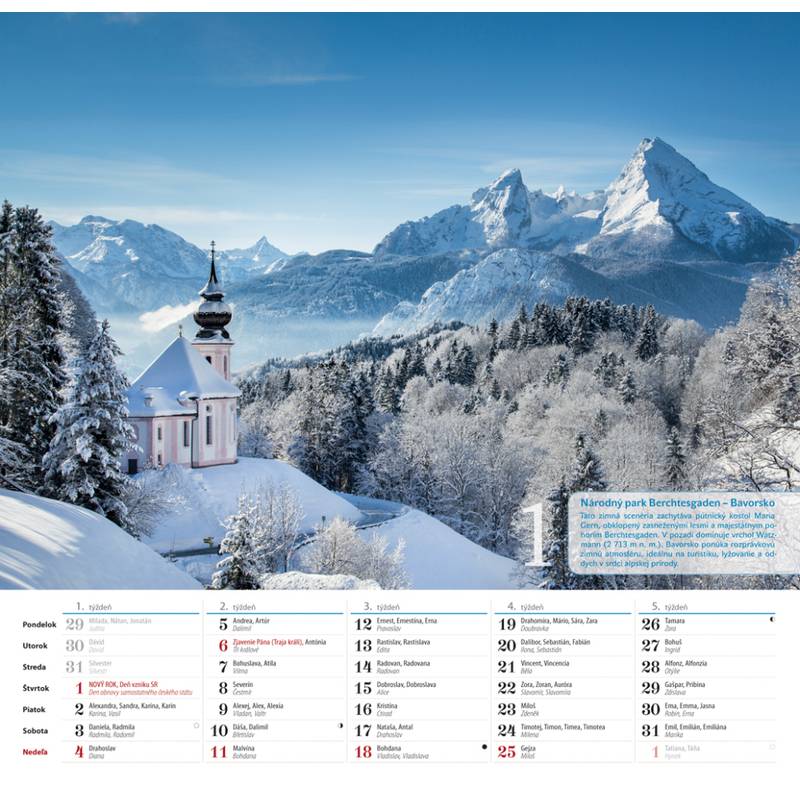 Nástenný kalendár Romantický SVET 2026 Nástenný kalendár Romantický SVET 2026