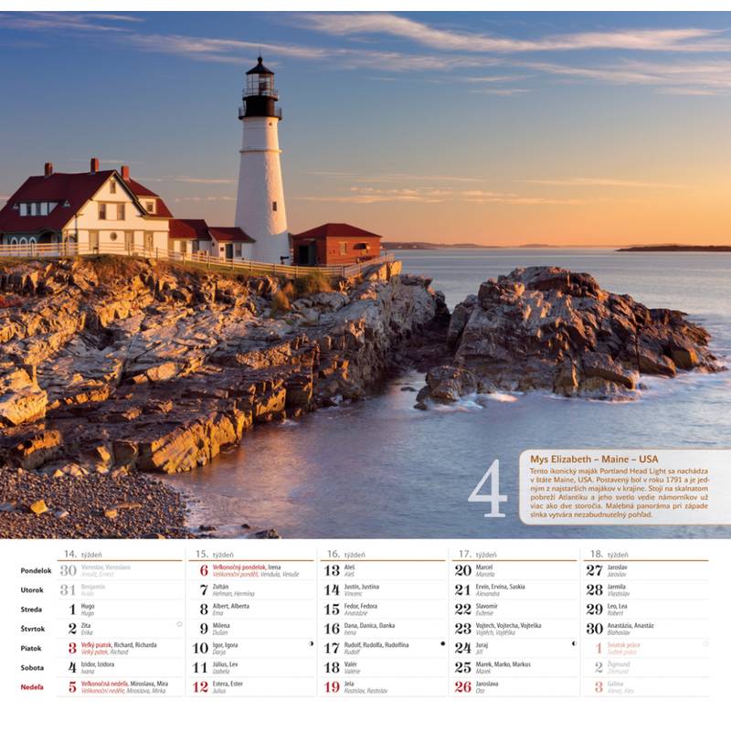 Nástenný kalendár Romantický SVET 2026 Nástenný kalendár Romantický SVET 2026