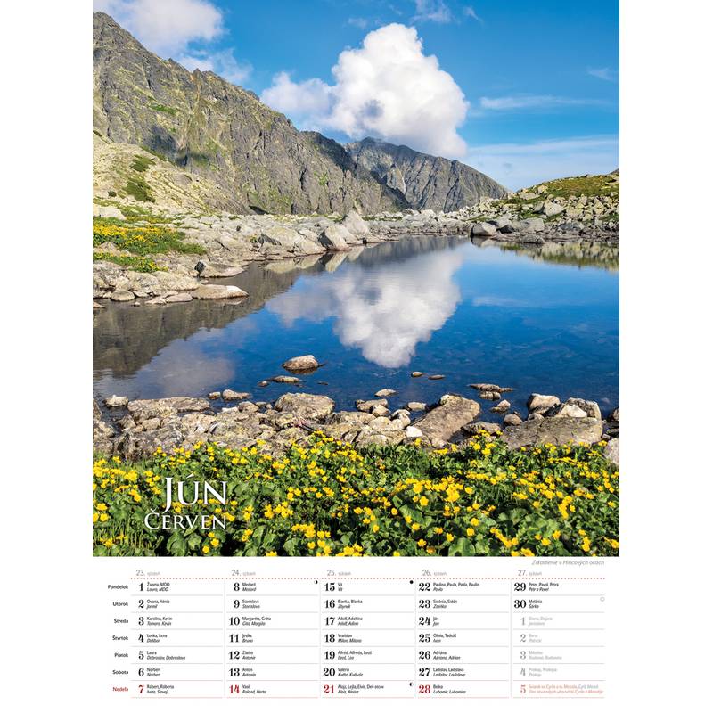 Nástenný kalendár TATRY 2026 Nástenný kalendár TATRY 2026