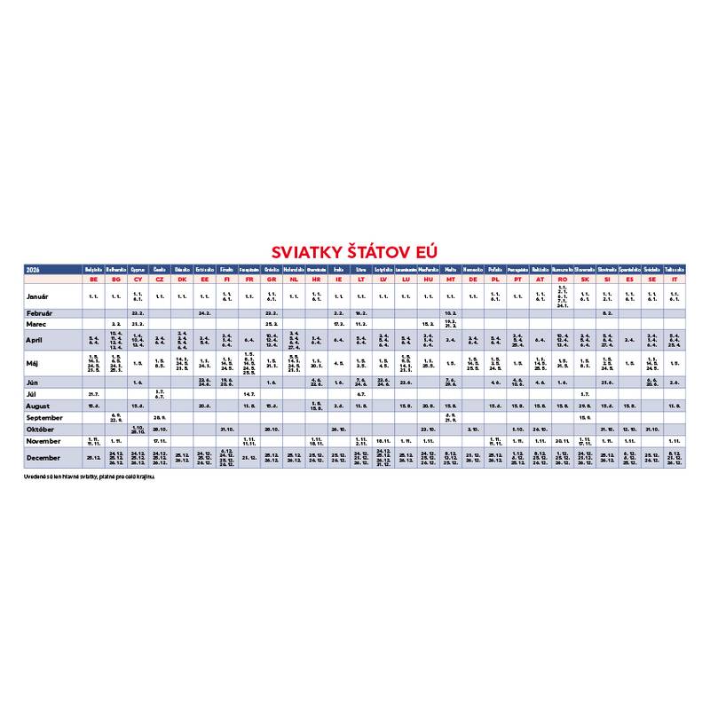 Stolový kalendár Autá 2026 Stolový kalendár Autá 2026