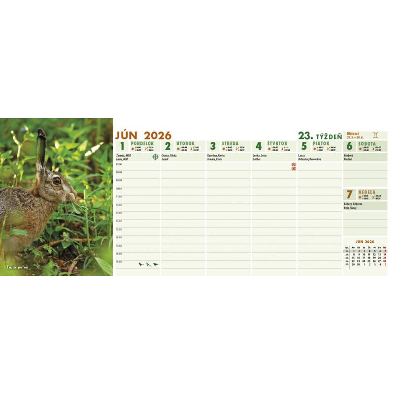 Stolový kalendár Poľovník 2026 Stolový kalendár Poľovník 2026