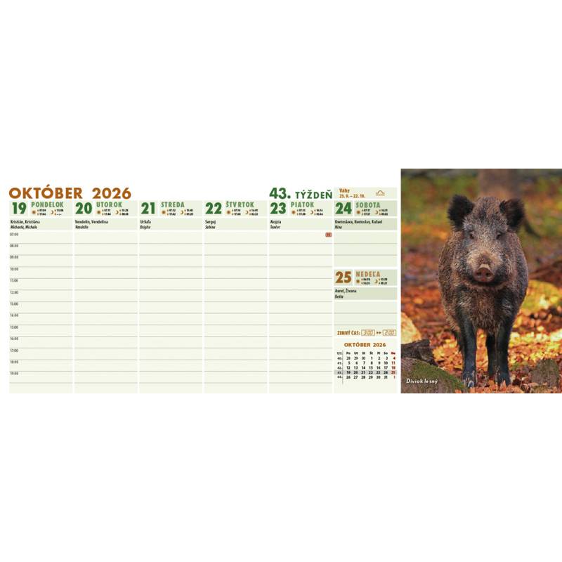 Stolový kalendár Poľovník 2026 Stolový kalendár Poľovník 2026