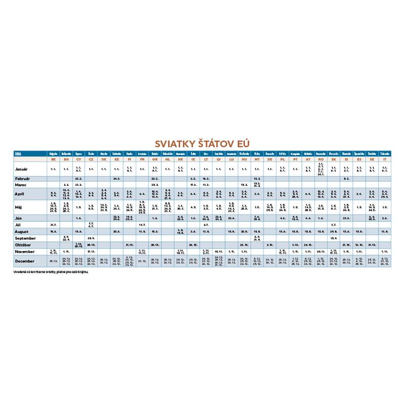 Stolový kalendár Slovensko 2026 Stolový kalendár Slovensko 2026