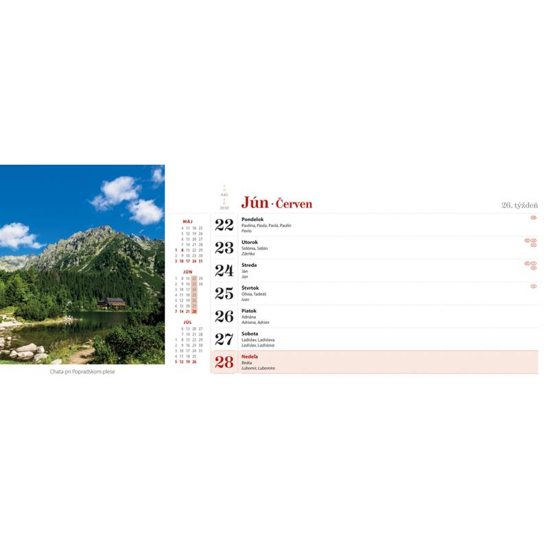Stolový kalendár Vysoké Tatry 2026 Stolový kalendár Vysoké Tatry 2026
