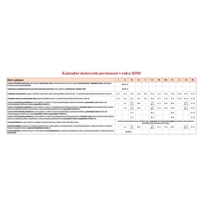 Stolový kalendár Vysoké Tatry 2026 Stolový kalendár Vysoké Tatry 2026