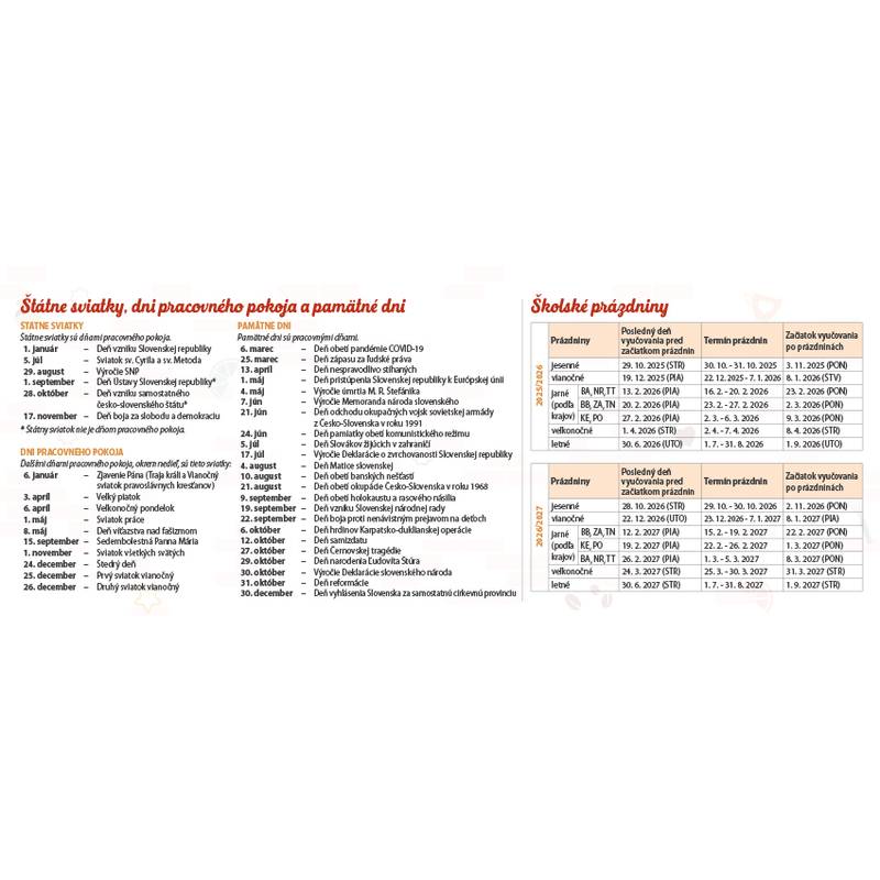 Stolový kalendár Koláčiky 2026 Stolový kalendár Koláčiky 2026