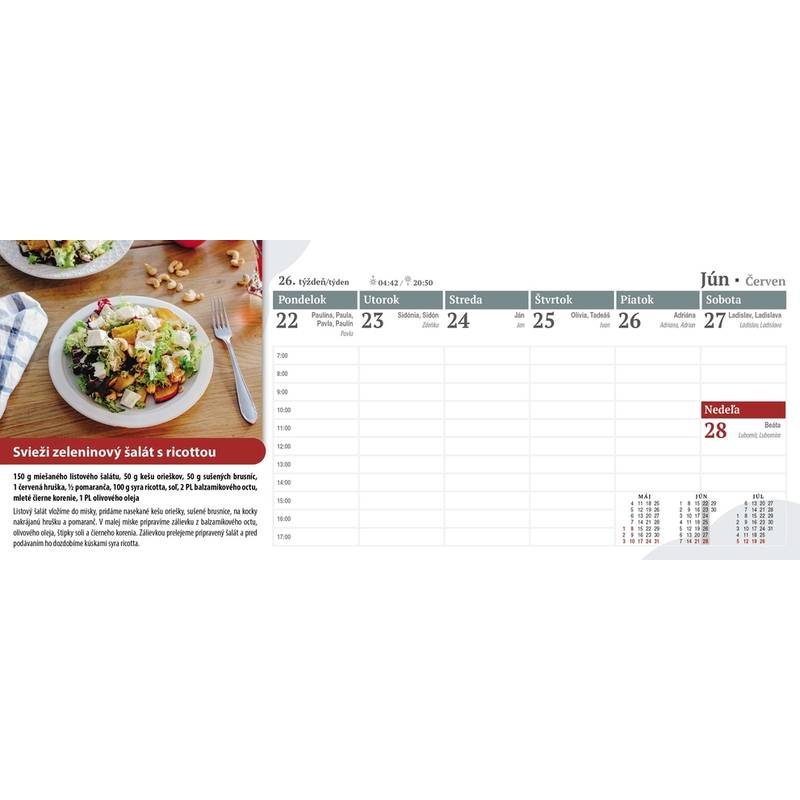 Stolový kalendár Kuchárka 2026 Stolový kalendár Kuchárka 2026