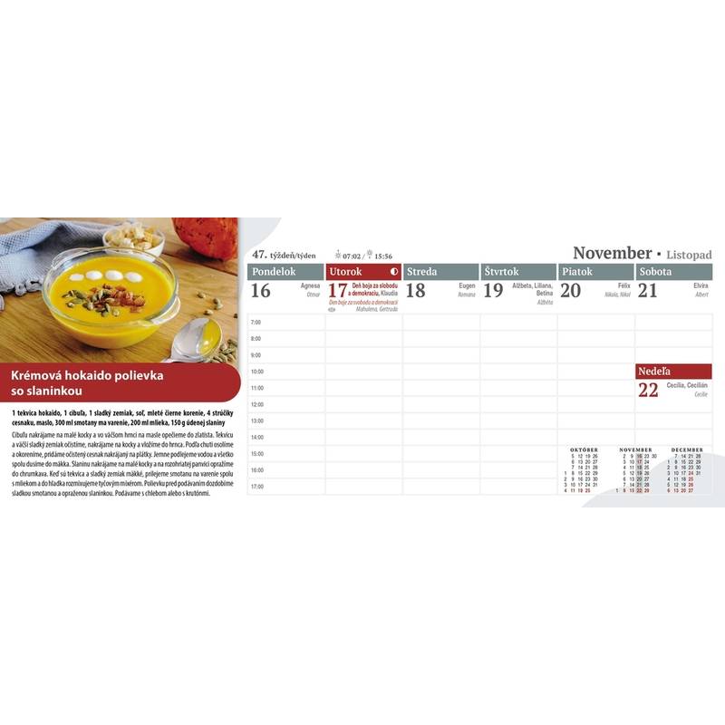 Stolový kalendár Kuchárka 2026 Stolový kalendár Kuchárka 2026