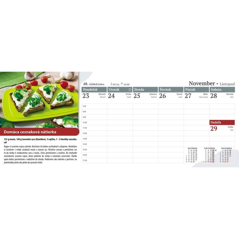 Stolový kalendár Kuchárka 2026 Stolový kalendár Kuchárka 2026