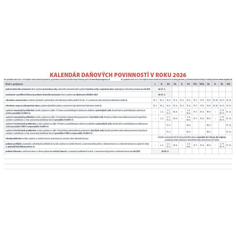 Stolový kalendár Plánovací MAXI 2026 Stolový kalendár Plánovací MAXI 2026