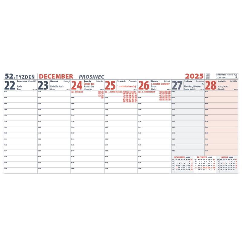 Stolový kalendár Plánovací MAXI 2026 Stolový kalendár Plánovací MAXI 2026