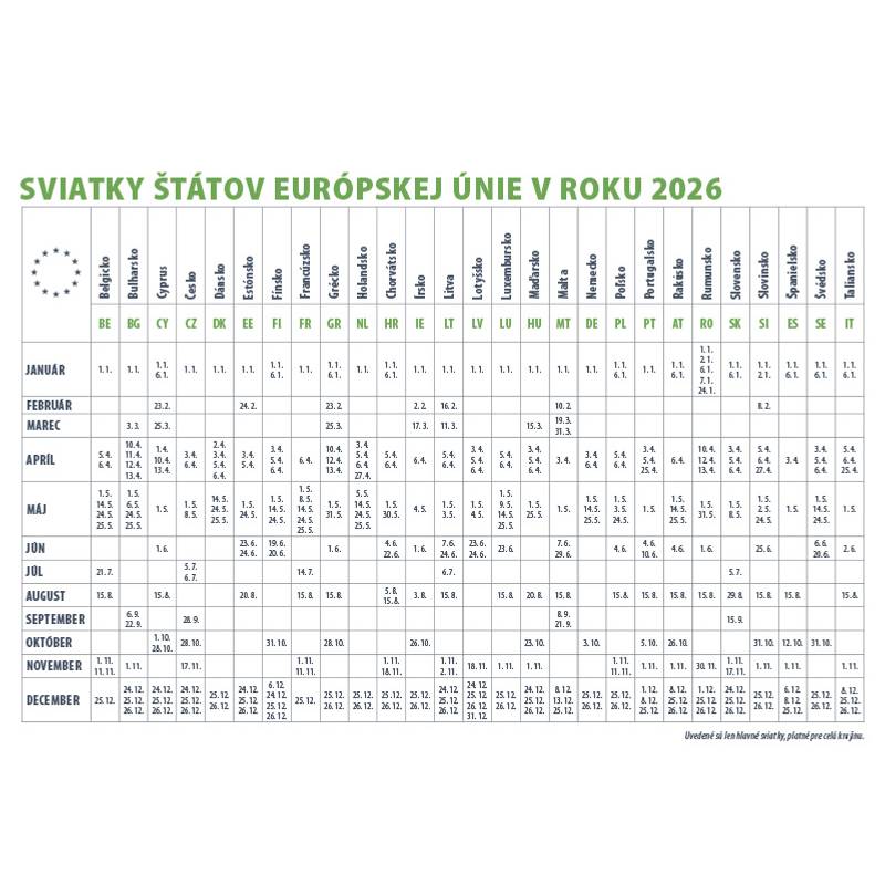 Stolový kalendár Pracovný malý 2026 Stolový kalendár Pracovný malý 2026