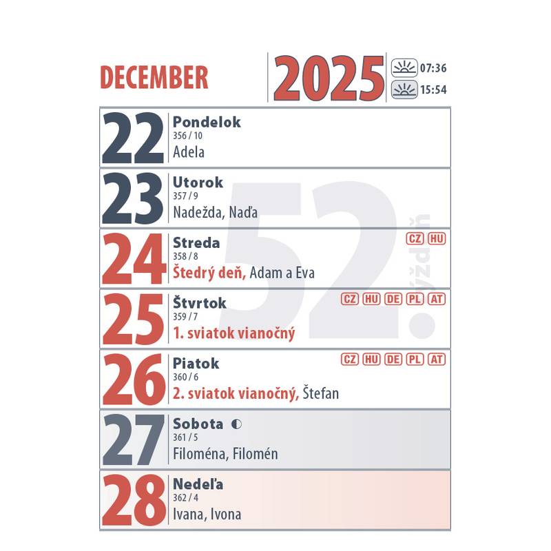 Stolový Minikalendár 2026 Stolový Minikalendár 2026