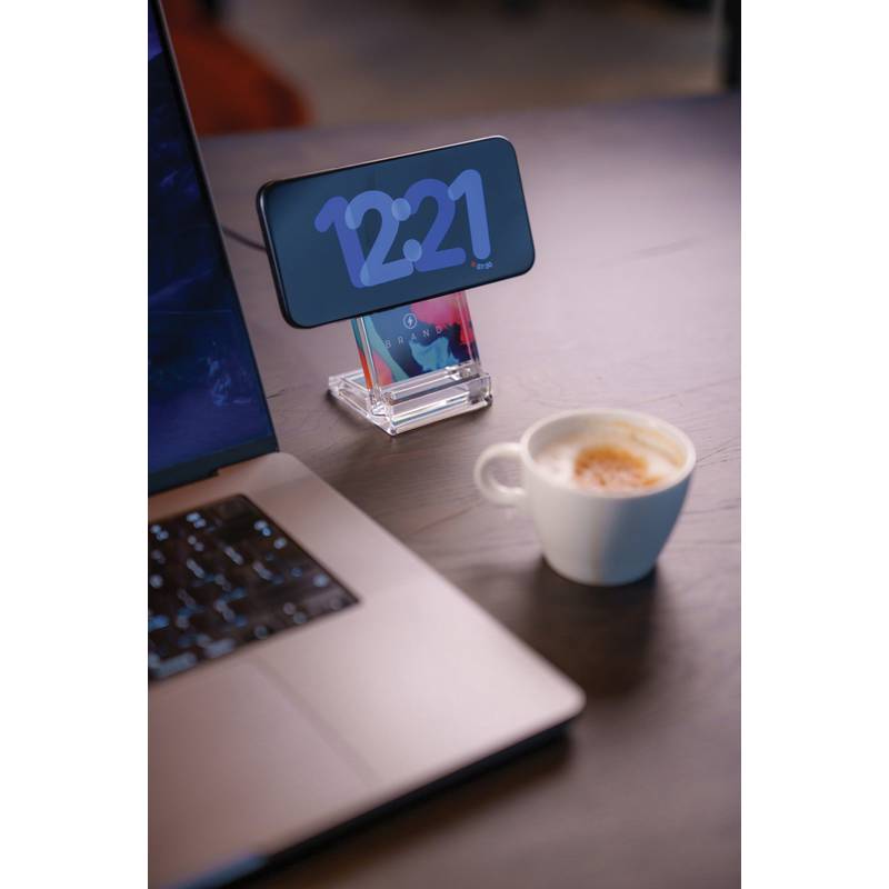 Magnetický bezdrôtový nabíjací stojan Magcharge 15W, transparentná Magnetický bezdrôtový nabíjací stojan Magcharge 15W, transparentná