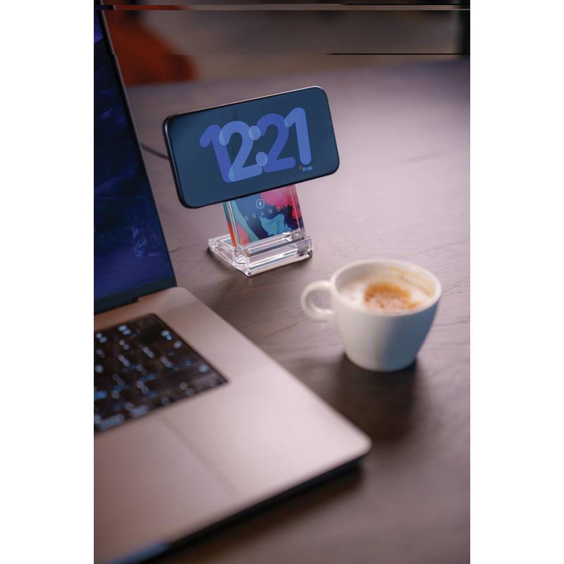 Magnetický bezdrôtový nabíjací stojan Magcharge 15W, transparentná Magnetický bezdrôtový nabíjací stojan Magcharge 15W, transparentná