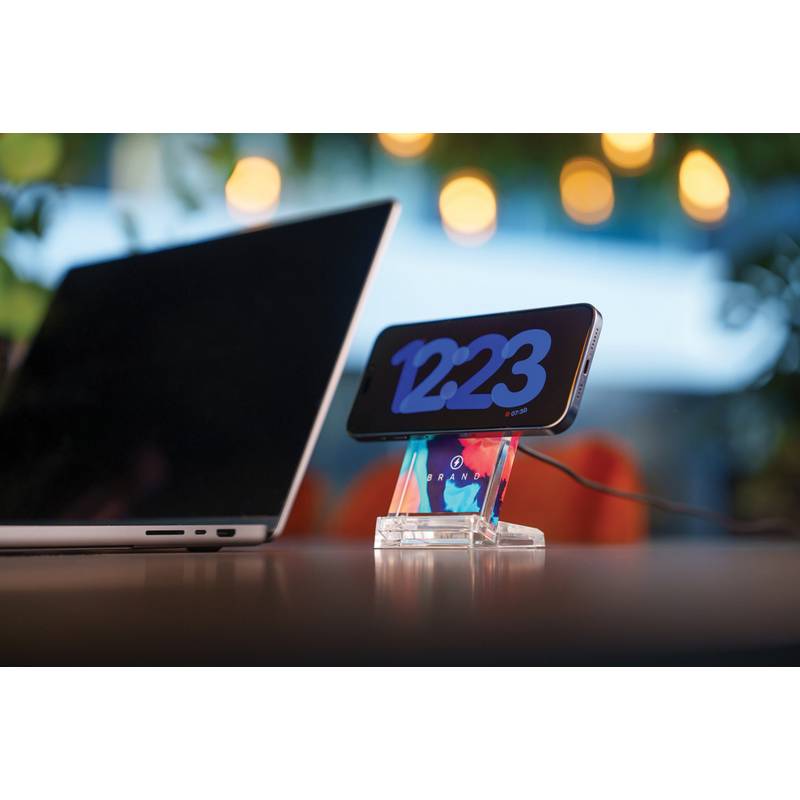 Magnetický bezdrôtový nabíjací stojan Magcharge 15W, transparentná Magnetický bezdrôtový nabíjací stojan Magcharge 15W, transparentná