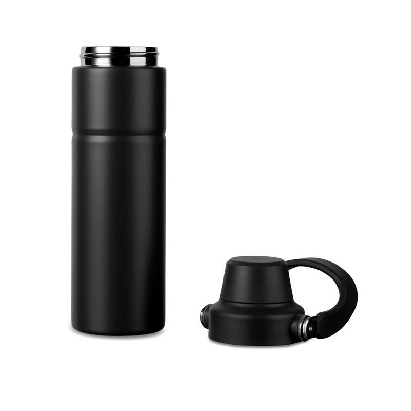 Termo fľaša Baltimore trek 600 ml z RCS recykl. ocele, čierna Termo fľaša Baltimore trek 600 ml z RCS recykl. ocele, čierna