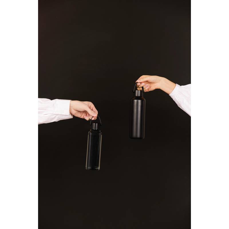 Termo fľaša Baltimore 600 ml z RCS recykl. ocele, čierna Termo fľaša Baltimore 600 ml z RCS recykl. ocele, čierna