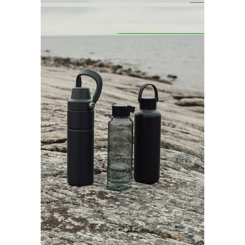 Termo fľaša Baltimore 600 ml z RCS recykl. ocele, čierna Termo fľaša Baltimore 600 ml z RCS recykl. ocele, čierna